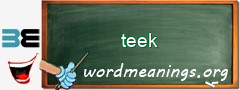 WordMeaning blackboard for teek